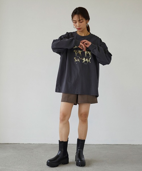 179/WG(イチナナキュウダブルジー)の「カットソーショートパンツ(その他パンツ・レディース・ブラック/ブラウン/グリーン・MEDIUM)」の22枚目の写真