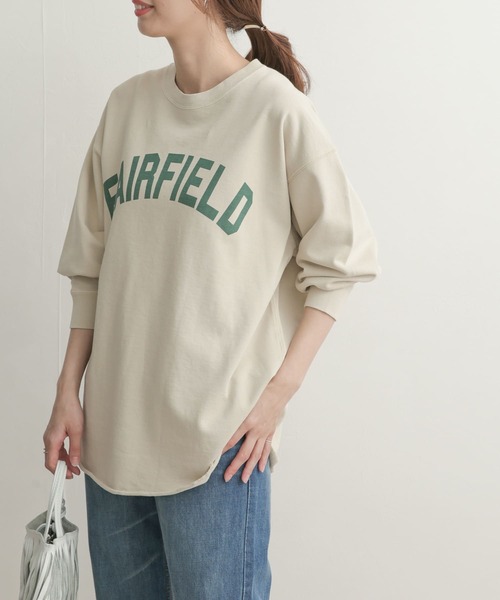 URBAN RESEARCH DOORS（アーバンリサーチドアーズ）の「ピグメントプリントスウェット（スウェット・レディース・チャコールグレー/ライトベージュ/ライトカーキ・1）」の6枚目の写真