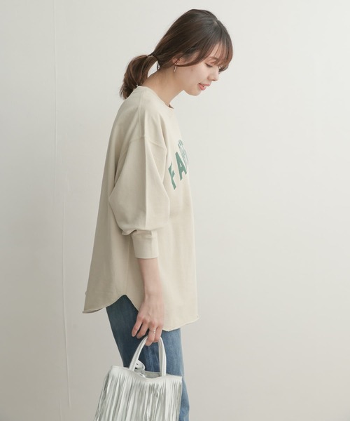 URBAN RESEARCH DOORS（アーバンリサーチドアーズ）の「ピグメントプリントスウェット（スウェット・レディース・チャコールグレー/ライトベージュ/ライトカーキ・1）」の10枚目の写真