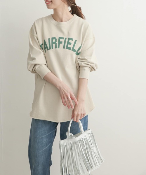 URBAN RESEARCH DOORS（アーバンリサーチドアーズ）の「ピグメントプリントスウェット（スウェット・レディース・チャコールグレー/ライトベージュ/ライトカーキ・1）」の11枚目の写真