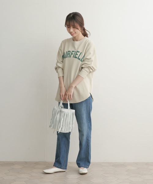 URBAN RESEARCH DOORS（アーバンリサーチドアーズ）の「ピグメントプリントスウェット（スウェット・レディース・チャコールグレー/ライトベージュ/ライトカーキ・1）」の12枚目の写真