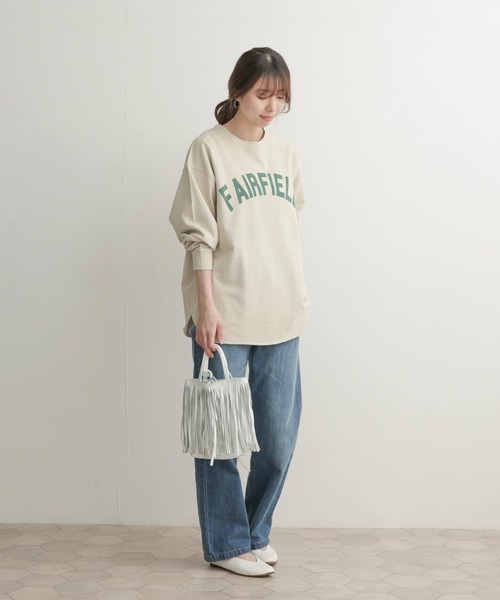 URBAN RESEARCH DOORS（アーバンリサーチドアーズ）の「ピグメントプリントスウェット（スウェット・レディース・チャコールグレー/ライトベージュ/ライトカーキ・1）」の13枚目の写真