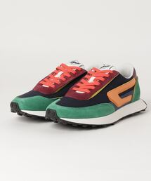 DIESEL | メンズ メッシュ＆スエード ランニングスニーカー(スニーカー)