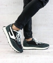 DIESEL | メンズ メッシュ＆スエード ランニングスニーカー(スニーカー)