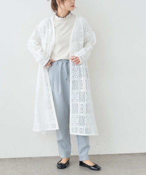 PUAL CE CIN（ピュアルセシン）の「配色リブテレコハイネックロングスリーブ（Tシャツ/カットソー・レディース・アイボリー/グレー/ライトベージュ・FREE）」の17枚目の写真