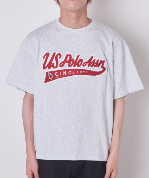 U.S. POLO ASSN.（ユーエスポロアッスン）の「∴WEGO/U.S.POLO ASSN.別注サガラロゴ刺繍BIGTシャツ（Tシャツ/カットソー・メンズ・ネイビー/グリーン/グレー系その他/ナチュラル・MEDIUM/LARGE）」の21枚目の写真