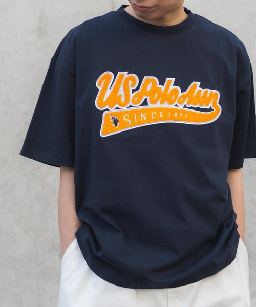 U.S. POLO ASSN.（ユーエスポロアッスン）の「∴WEGO/U.S.POLO ASSN.別注サガラロゴ刺繍BIGTシャツ（Tシャツ/カットソー・メンズ・ネイビー/グリーン/グレー系その他/ナチュラル・MEDIUM/LARGE）」の7枚目の写真