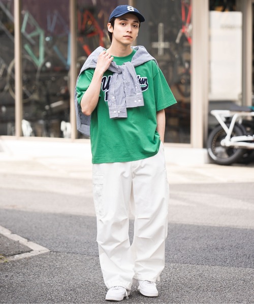 U.S. POLO ASSN.（ユーエスポロアッスン）の「∴WEGO/U.S.POLO ASSN.別注サガラロゴ刺繍BIGTシャツ（Tシャツ/カットソー・メンズ・ネイビー/グリーン/グレー系その他/ナチュラル・MEDIUM/LARGE）」の11枚目の写真