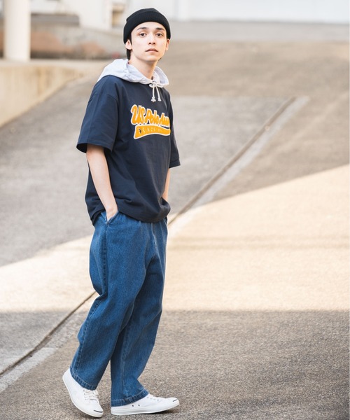 U.S. POLO ASSN.（ユーエスポロアッスン）の「∴WEGO/U.S.POLO ASSN.別注サガラロゴ刺繍BIGTシャツ（Tシャツ/カットソー・メンズ・ネイビー/グリーン/グレー系その他/ナチュラル・MEDIUM/LARGE）」の9枚目の写真