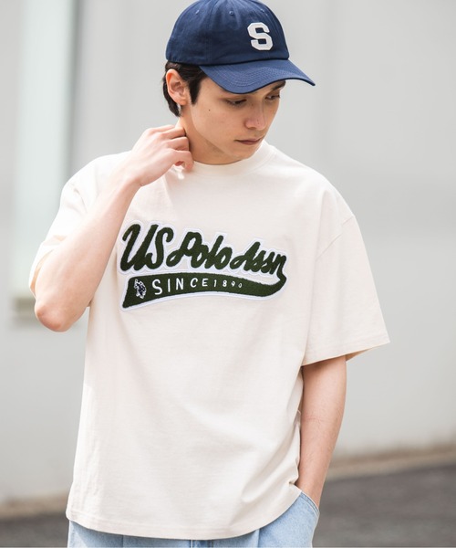 U.S. POLO ASSN.（ユーエスポロアッスン）の「∴WEGO/U.S.POLO ASSN.別注サガラロゴ刺繍BIGTシャツ（Tシャツ/カットソー・メンズ・ネイビー/グリーン/グレー系その他/ナチュラル・MEDIUM/LARGE）」の19枚目の写真