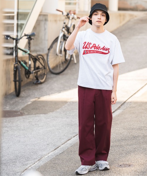 U.S. POLO ASSN.（ユーエスポロアッスン）の「∴WEGO/U.S.POLO ASSN.別注サガラロゴ刺繍BIGTシャツ（Tシャツ/カットソー・メンズ・ネイビー/グリーン/グレー系その他/ナチュラル・MEDIUM/LARGE）」の18枚目の写真