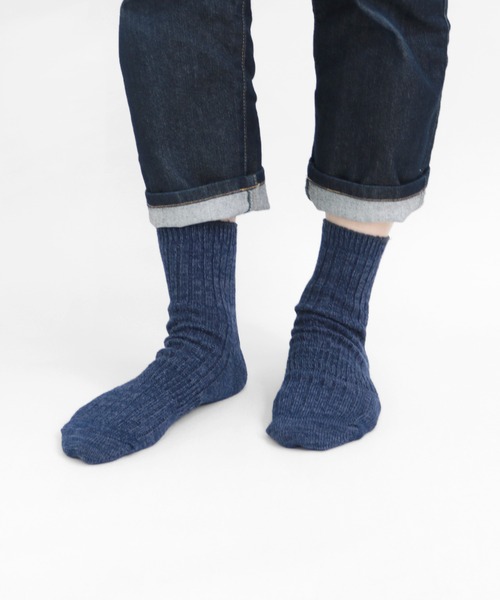 TAWARA（タワラ）の「コットンリネン ショートソックス（ソックス/靴下・レディース・ブルー/ライトピンク/ベージュ/オレンジ/サックスブルー/マスタード/ピンク/ネイビー/グリーン/レッド・M/S）」の4枚目の写真