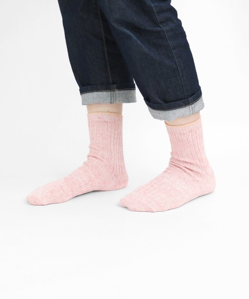 TAWARA（タワラ）の「コットンリネン ショートソックス（ソックス/靴下・レディース・ブルー/ライトピンク/ベージュ/オレンジ/サックスブルー/マスタード/ピンク/ネイビー/グリーン/レッド・M/S）」の9枚目の写真