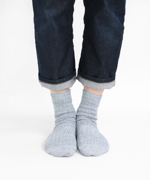 TAWARA（タワラ）の「コットンリネン ショートソックス（ソックス/靴下・レディース・ブルー/ライトピンク/ベージュ/オレンジ/サックスブルー/マスタード/ピンク/ネイビー/グリーン/レッド・M/S）」の5枚目の写真