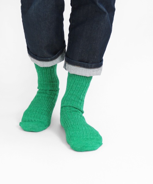 TAWARA（タワラ）の「コットンリネン ショートソックス（ソックス/靴下・レディース・ブルー/ライトピンク/ベージュ/オレンジ/サックスブルー/マスタード/ピンク/ネイビー/グリーン/レッド・M/S）」の3枚目の写真