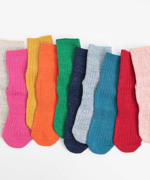 TAWARA（タワラ）の「コットンリネン ショートソックス（ソックス/靴下・レディース・ブルー/ライトピンク/ベージュ/オレンジ/サックスブルー/マスタード/ピンク/ネイビー/グリーン/レッド・M/S）」の13枚目の写真