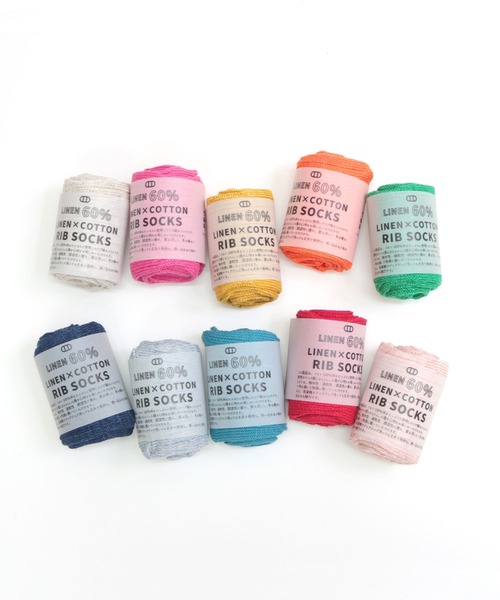 TAWARA（タワラ）の「コットンリネン ショートソックス（ソックス/靴下・レディース・ブルー/ライトピンク/ベージュ/オレンジ/サックスブルー/マスタード/ピンク/ネイビー/グリーン/レッド・M/S）」の16枚目の写真