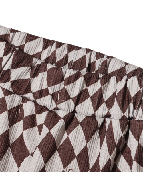 atmos pink(アトモスピンク)の「atmos pink チェッカーリブフレアPT / アトモスピンク チェッカーリブフレアパンツ(その他パンツ・レディース・ネイビー/ブラウン・FREE)」の8枚目の写真