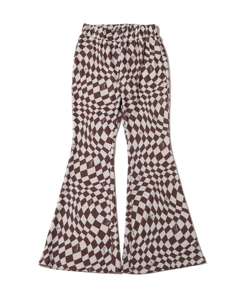 atmos pink(アトモスピンク)の「atmos pink チェッカーリブフレアPT / アトモスピンク チェッカーリブフレアパンツ(その他パンツ・レディース・ネイビー/ブラウン・FREE)」の11枚目の写真