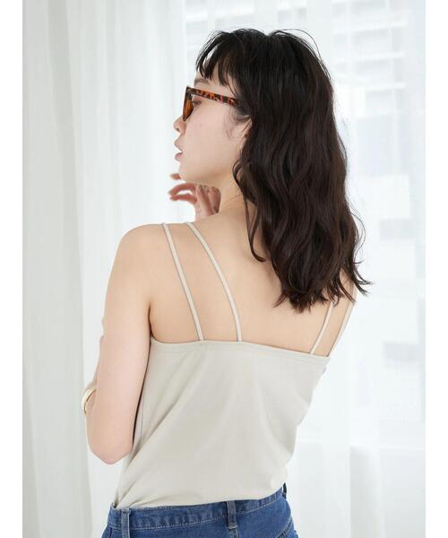 earth music&ecology(アースミュージックアンドエコロジー)の「カップ付きチューブインナー(タンクトップ・レディース・ブラック/ライトベージュ/テラコッタ/ライトカーキ・M/S)」の9枚目の写真