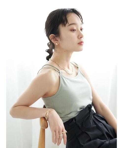 earth music&ecology(アースミュージックアンドエコロジー)の「カップ付きチューブインナー(タンクトップ・レディース・ブラック/ライトベージュ/テラコッタ/ライトカーキ・M/S)」の13枚目の写真