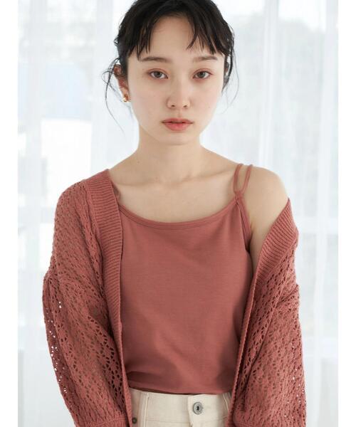 earth music&ecology(アースミュージックアンドエコロジー)の「カップ付きチューブインナー(タンクトップ・レディース・ブラック/ライトベージュ/テラコッタ/ライトカーキ・M/S)」の15枚目の写真