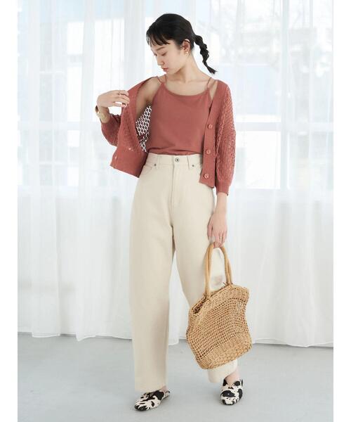 earth music&ecology(アースミュージックアンドエコロジー)の「カップ付きチューブインナー(タンクトップ・レディース・ブラック/ライトベージュ/テラコッタ/ライトカーキ・M/S)」の20枚目の写真