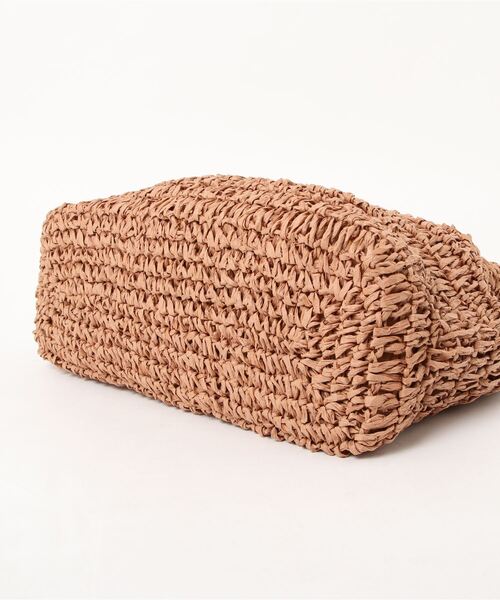 Green　Parks（グリーンパークス）の「・ウッドハンドルペーパートート（トートバッグ・レディース・オレンジ/グレイッシュベージュ/グリーン・FREE）」の10枚目の写真