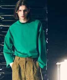 《ユニセックスアイテム》スマッシングポンチプライムオーバークルーネックロングスリーブTシャツ 【MAISON SPECIAL/メゾンスペシャル】