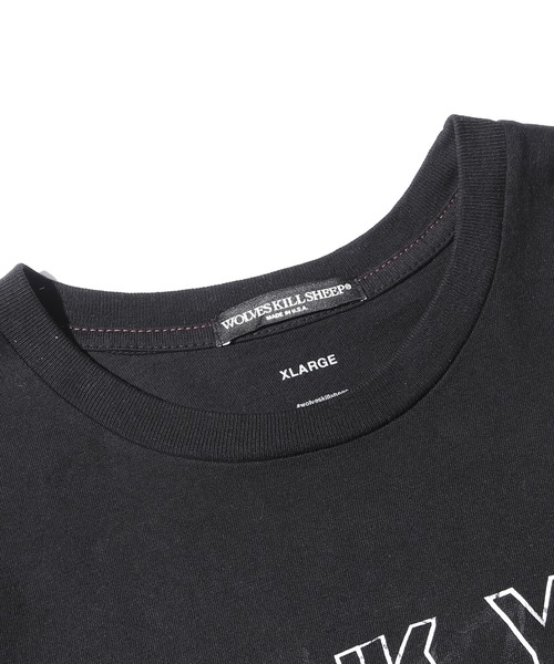 WOLVES KILL SHEEP（ウルヴスキルシープ）の「WOLVES KILL SHEEP/ウルブスキルシープ THANK YOU SS T-SHIRT プリントTシャツ（Tシャツ/カットソー・メンズ・ブラック・M/L/XL）」の4枚目の写真