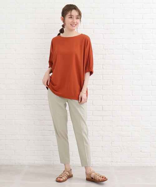 SHOO・LA・RUE(シューラルー)の「◆【接触冷感/洗濯機可/SS-3L】サマータックテーパードパンツ(その他パンツ・レディース・ナチュラル/ブルー/ブラック/ベージュ/ピンク系・10/05/03/02/04/01)」の7枚目の写真