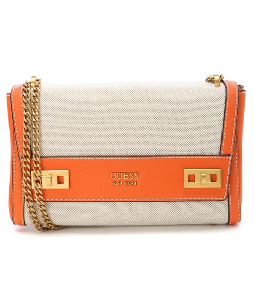 Guess（ゲス）の「KATEY Flap Shoulder Bag（ショルダーバッグ・レディース・ブラック/オレンジ/キャメル・ONE SIZE）」の5枚目の写真