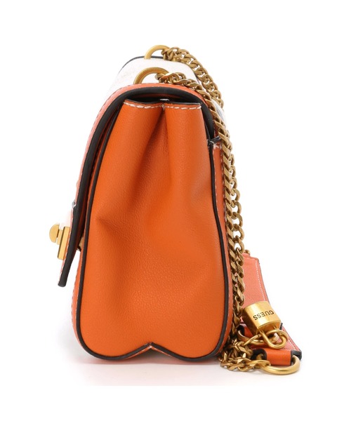 Guess（ゲス）の「KATEY Flap Shoulder Bag（ショルダーバッグ・レディース・ブラック/オレンジ/キャメル・ONE SIZE）」の7枚目の写真