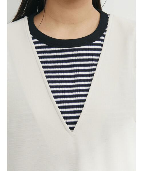 Green　Parks（グリーンパークス）の「・ELENCARE DUE Vネックロングジャンスカ（ジャンパースカート・レディース・ブラック/イエロー/アイボリー・FREE）」の13枚目の写真