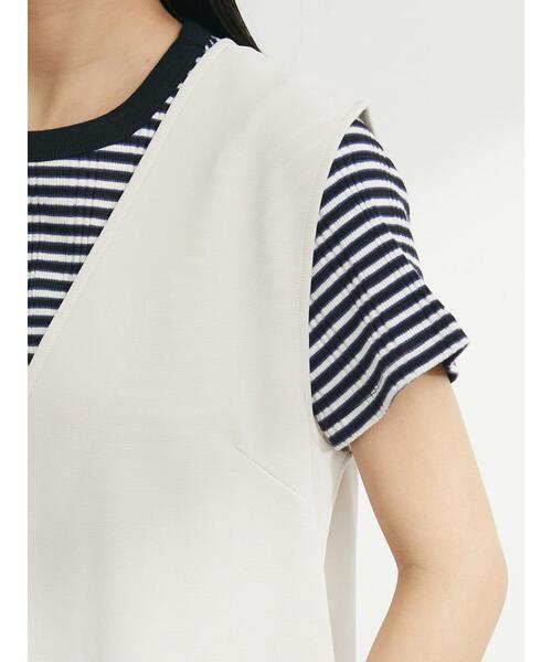 Green　Parks（グリーンパークス）の「・ELENCARE DUE Vネックロングジャンスカ（ジャンパースカート・レディース・ブラック/イエロー/アイボリー・FREE）」の14枚目の写真