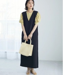 Green　Parks | ・ELENCARE DUE Vネックロングジャンスカ(ジャンパースカート)