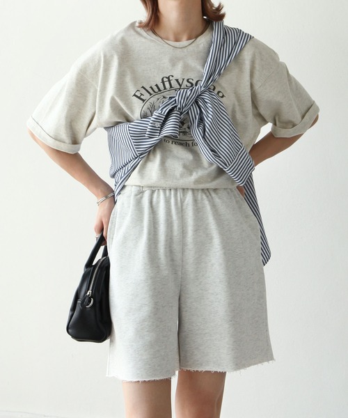 Chillfar(チルファー)の「スウェットハーフパンツ(スウェットパンツ・レディース・ブラック/オレンジ/ブルー/グリーン/アイボリー/オートミール・FREE)」の4枚目の写真