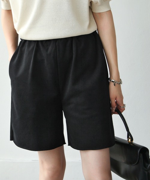 Chillfar(チルファー)の「スウェットハーフパンツ(スウェットパンツ・レディース・ブラック/オレンジ/ブルー/グリーン/アイボリー/オートミール・FREE)」の9枚目の写真