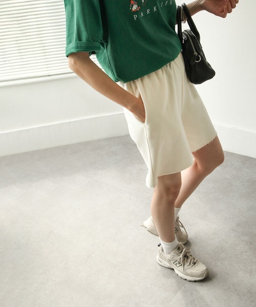 Chillfar(チルファー)の「スウェットハーフパンツ(スウェットパンツ・レディース・ブラック/オレンジ/ブルー/グリーン/アイボリー/オートミール・FREE)」の13枚目の写真