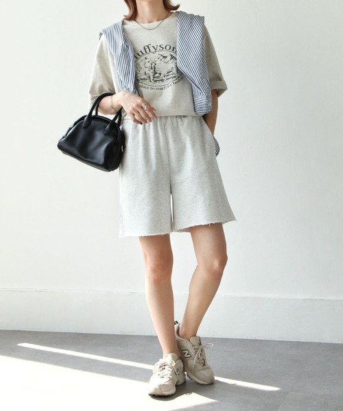 Chillfar(チルファー)の「スウェットハーフパンツ(スウェットパンツ・レディース・ブラック/オレンジ/ブルー/グリーン/アイボリー/オートミール・FREE)」の17枚目の写真