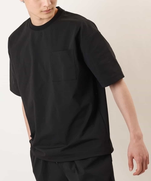a.v.v（アーヴェヴェ）の「【S-XXL】ドローコード付きワイドシルエットカットソー（セットアップ対応）（Tシャツ/カットソー・メンズ・ブラック/ホワイト/チャコールグレー・48/50/46/44/52）」の3枚目の写真