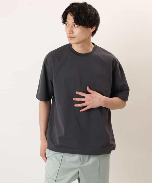 a.v.v（アーヴェヴェ）の「【S-XXL】ドローコード付きワイドシルエットカットソー（セットアップ対応）（Tシャツ/カットソー・メンズ・ブラック/ホワイト/チャコールグレー・48/50/46/44/52）」の6枚目の写真