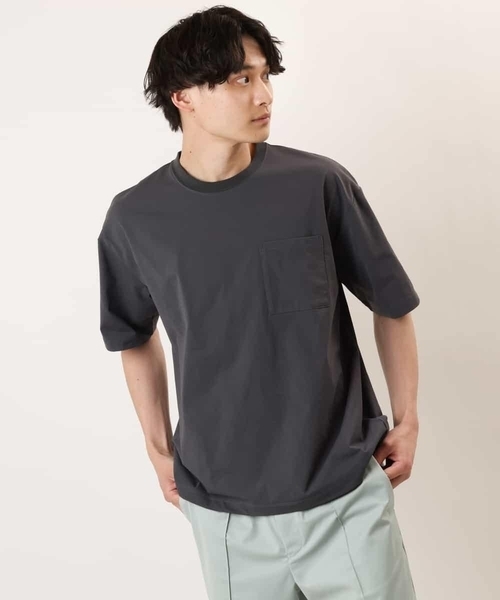 a.v.v（アーヴェヴェ）の「【S-XXL】ドローコード付きワイドシルエットカットソー（セットアップ対応）（Tシャツ/カットソー・メンズ・ブラック/ホワイト/チャコールグレー・48/50/46/44/52）」の7枚目の写真