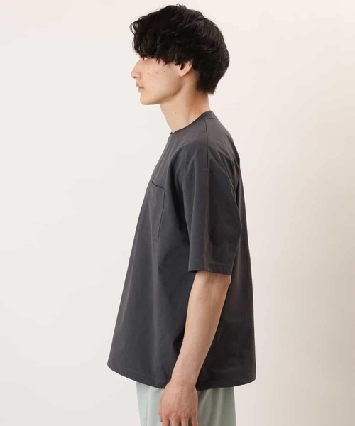 a.v.v（アーヴェヴェ）の「【S-XXL】ドローコード付きワイドシルエットカットソー（セットアップ対応）（Tシャツ/カットソー・メンズ・ブラック/ホワイト/チャコールグレー・48/50/46/44/52）」の8枚目の写真