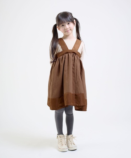 DILASH(ディラッシュ)の「ジャンパースカート(ジャンパースカート・キッズ・カーキ/ブラウン・120/110/100/80/140/130/90)」の7枚目の写真