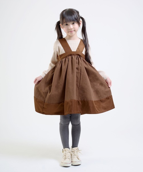 DILASH(ディラッシュ)の「ジャンパースカート(ジャンパースカート・キッズ・カーキ/ブラウン・120/110/100/80/140/130/90)」の6枚目の写真