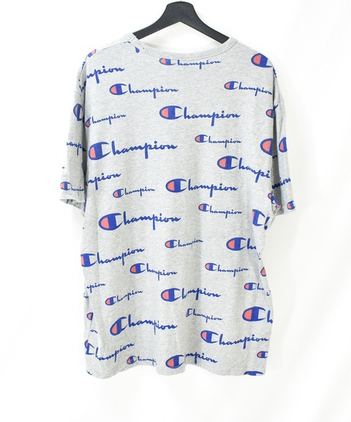 【ヴィンテージ古着】Champion / チャンピオン ロゴ 総柄 プリントTシャツ（Tシャツ/カットソー）｜Champion（チャンピオン）