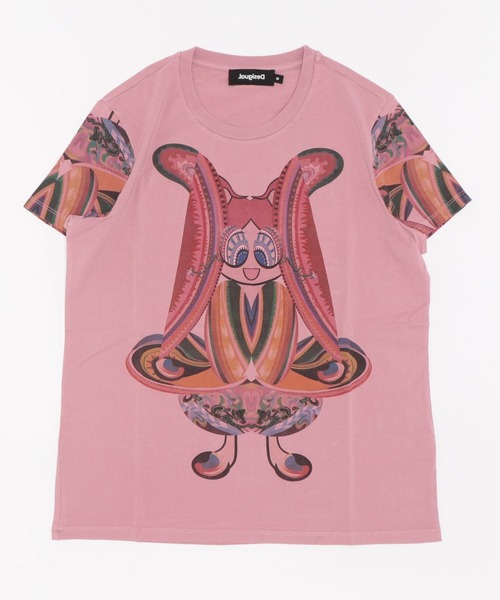 Desigual(デシグアル)の「Lacronianx Monsters Pink T-shirt / ラクロニアンクスモンスターズピンクティー(Tシャツ/カットソー・レディース・レッド・M/S/L/XL/XS)」の3枚目の写真