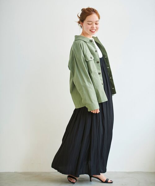 le.coeur blanc（ルクールブラン）の「デシンギャザーキャミワンピース（ワンピース・レディース・ブラック/パープル/グリーン・38）」の14枚目の写真