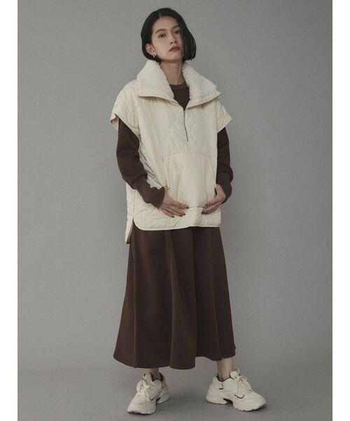 COTORICA（コトリカ）の「パネルカットフレアワンピース（ワンピース・レディース・ブラック/ベージュ/ブラウン/オフホワイト・FREE）」の13枚目の写真